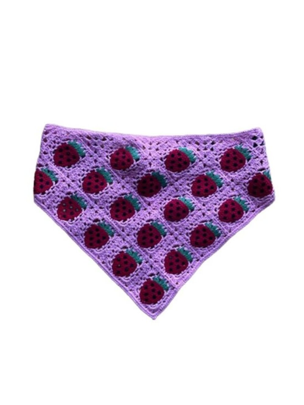 Crochet Strawberry Handkerchief Top